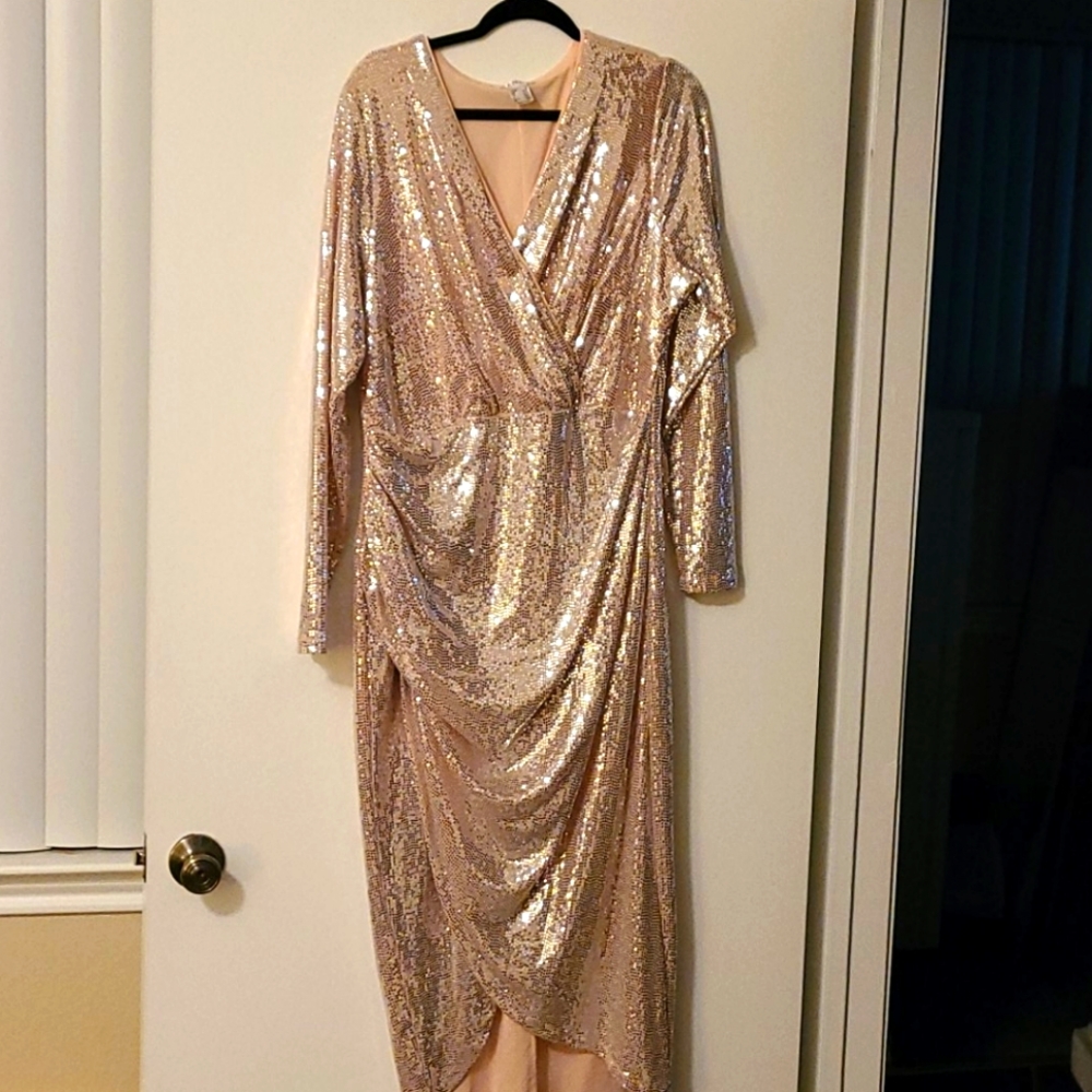 Rose gold shimmer sequin XL 16/18